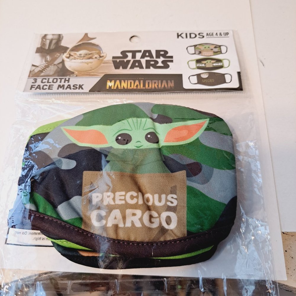 Stars Wars Mandalorian Pack of 3 Cloth Masks
